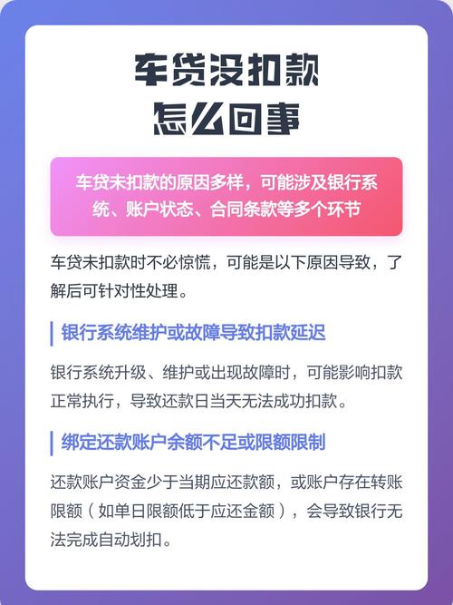 车贷余额不足扣款失败怎么办