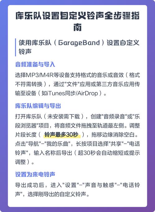 库乐队怎么设置30秒以上的铃声