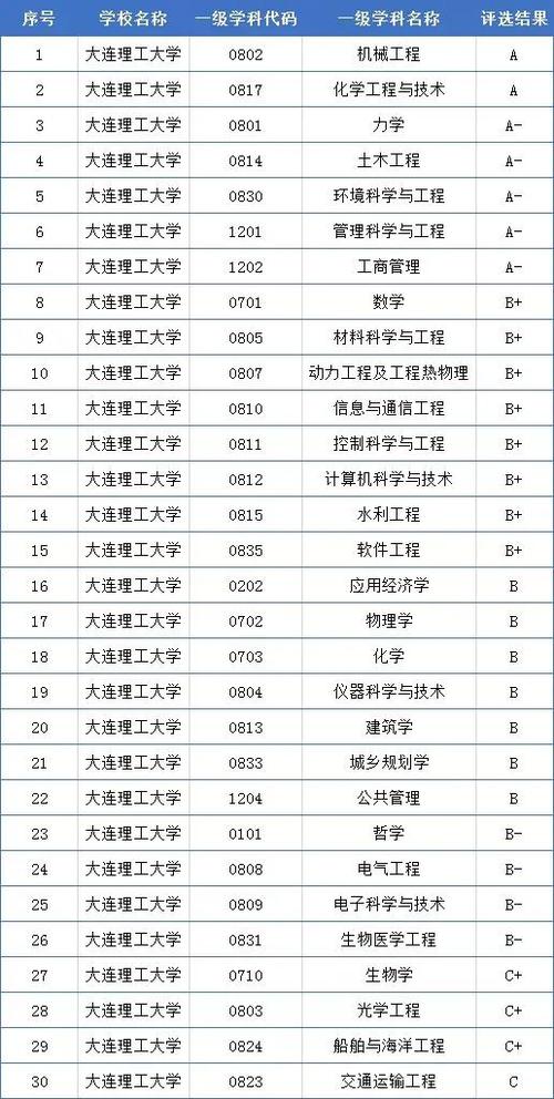 大连理工大学王牌专业是哪个