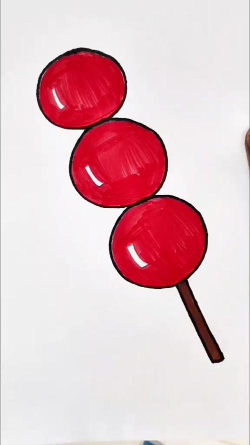 糖葫芦简笔画图片彩色