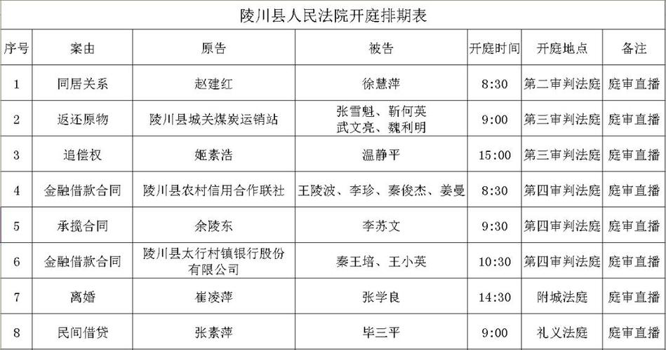 开庭时间在哪里查询