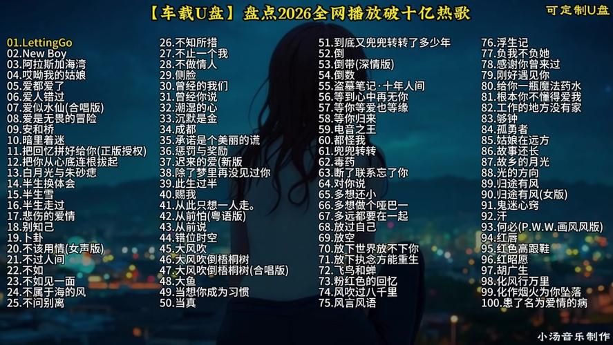 2026最火十首歌曲