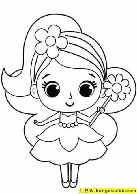 简笔画小公主