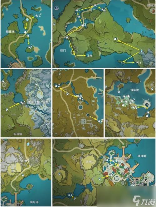原神莲蓬地图采集点