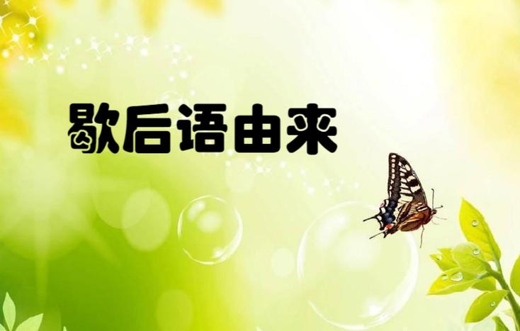 半截砖头歇后语