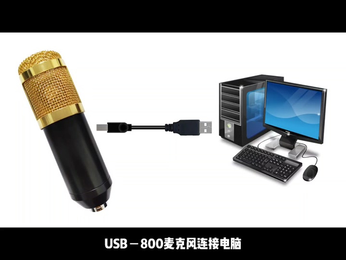 台式电脑接麦克风