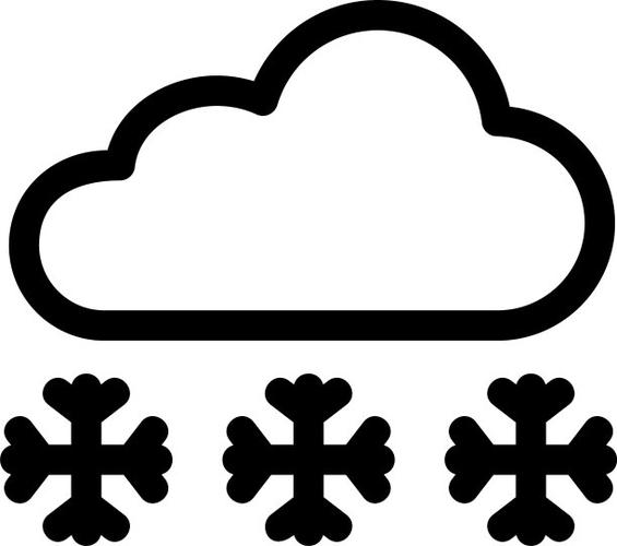 表示雪的天气符号图标