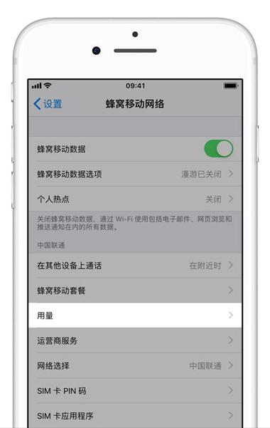 苹果流量数据显示在哪设置