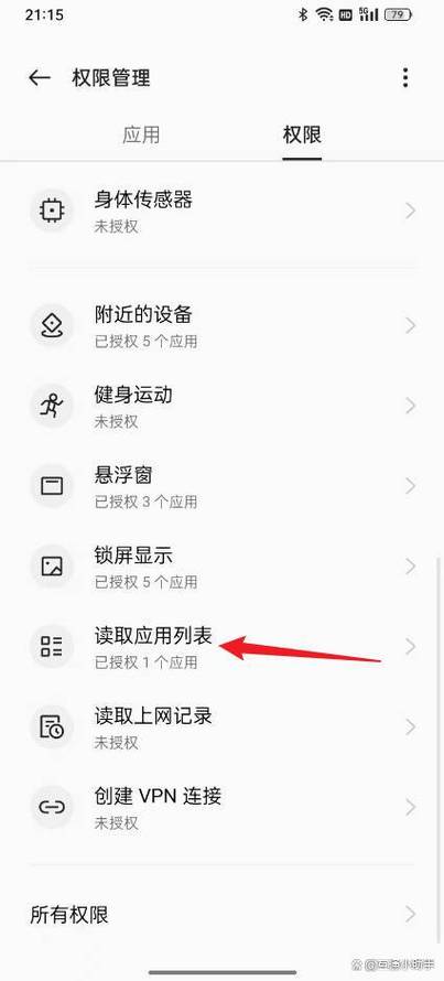 应用权限怎么设置图标