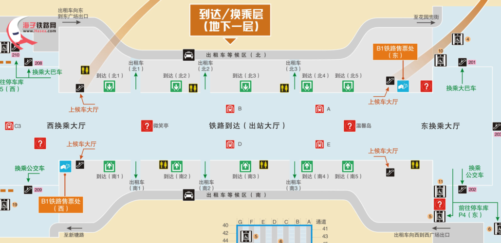 昆明南站换乘示意图截图