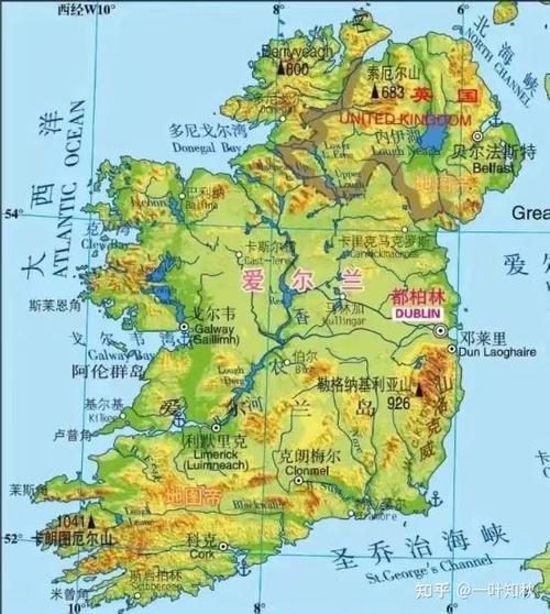 爱尔兰地图中文版全图
