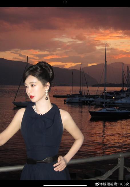 杨紫白玉兰大花青衣气质截图
