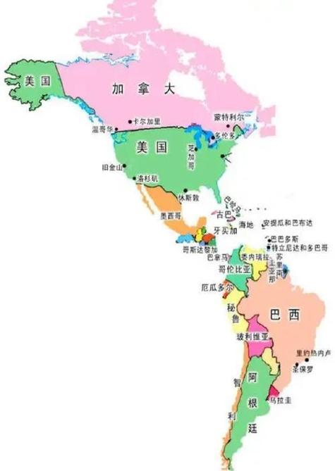 美洲地图