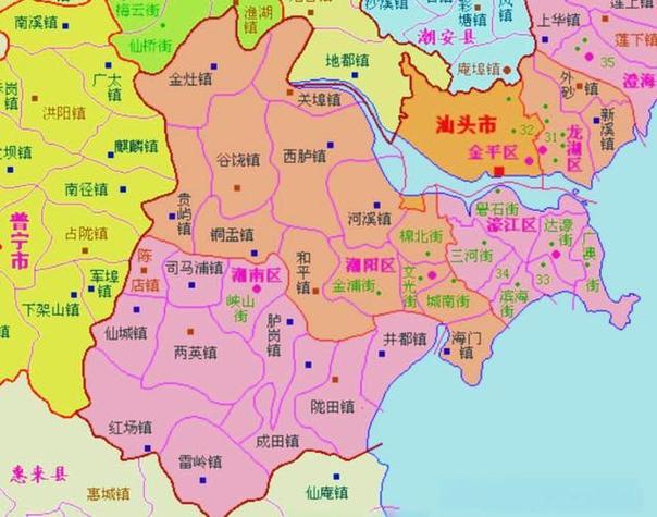 潮汕旅游地图高清版大图