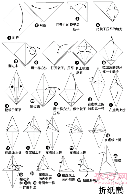 千纸鹤千纸鹤怎么折