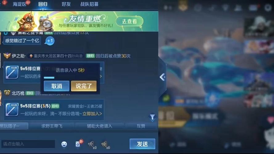 王者荣耀游戏内语音输入不了