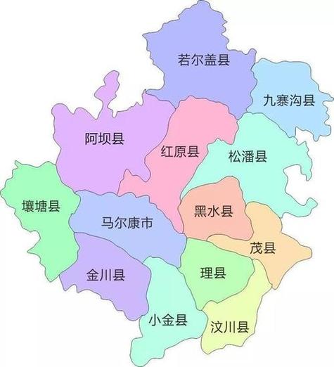 阿坝地图全图