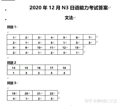 日语n3真题及答案pdf