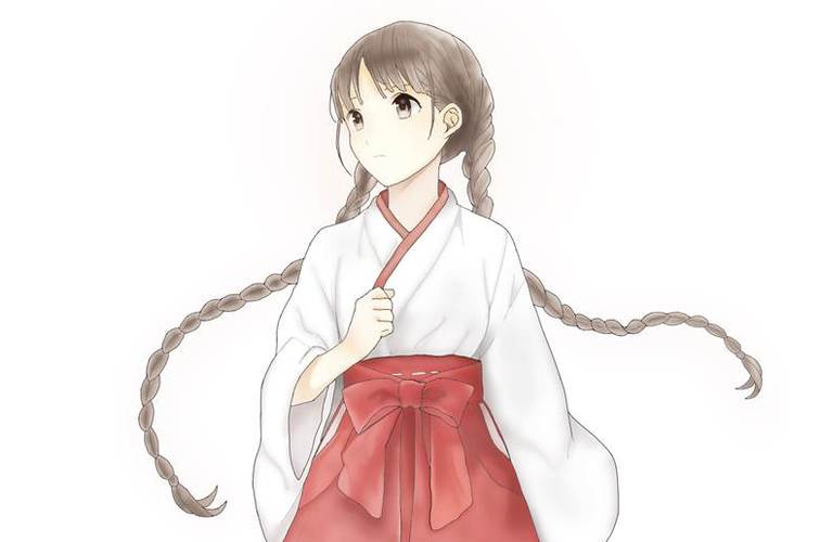动漫女孩小辫子前后甩