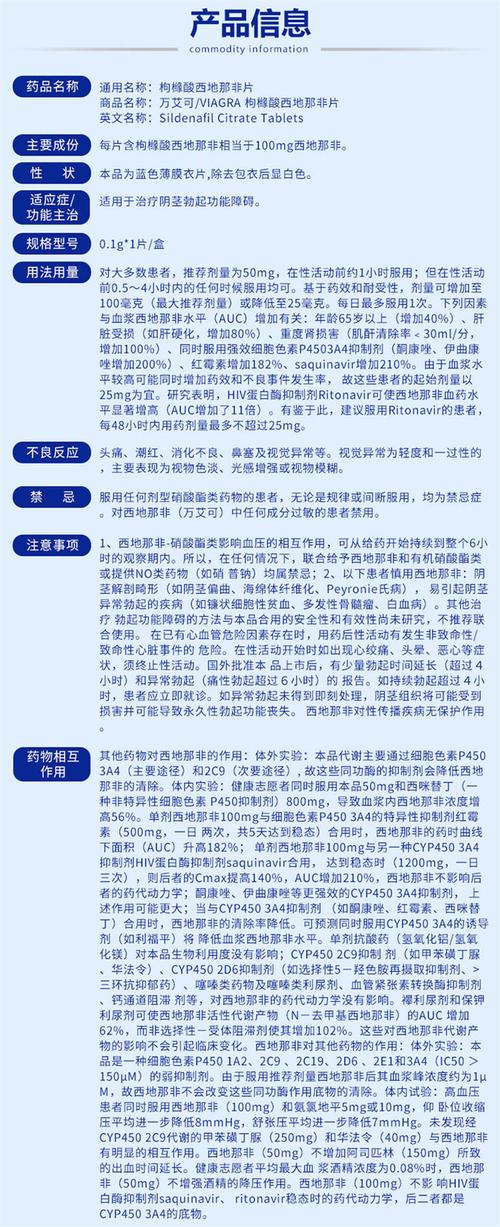 正常人吃万艾可有什么副作用