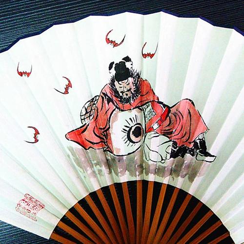 钟馗带伞拿扇子的图截图