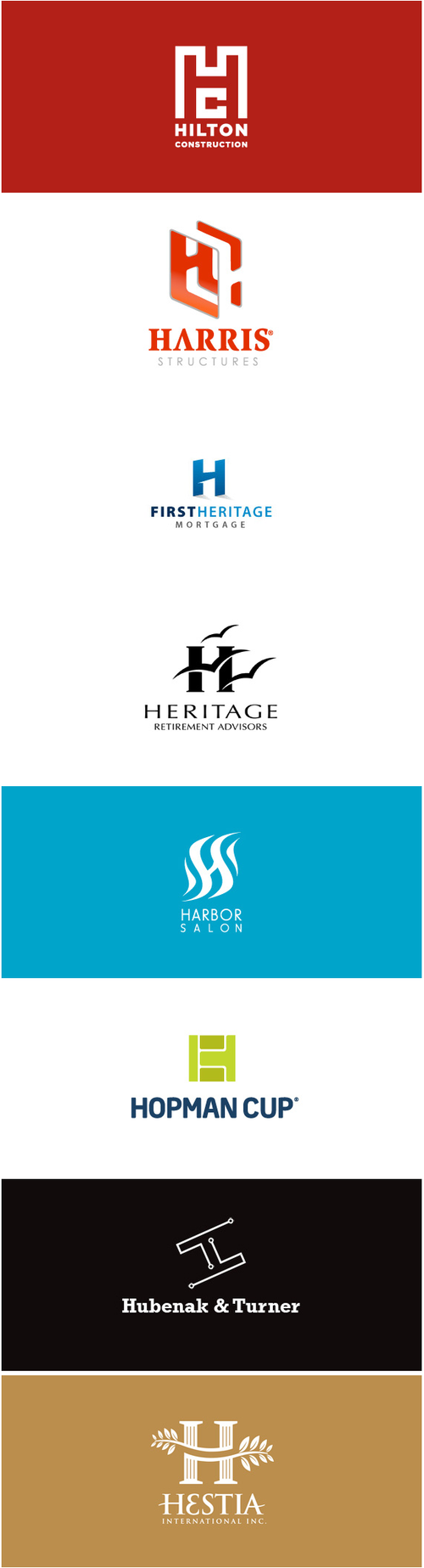 h字母创意logo设计截图