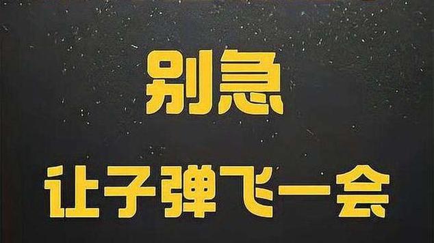 让子弹再飞一会的含义