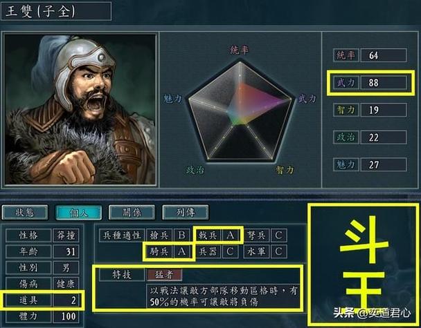 三国志7隐藏武将一览表缩略图
