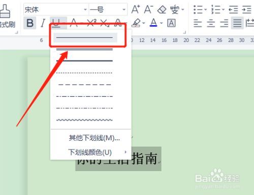 字下加横线