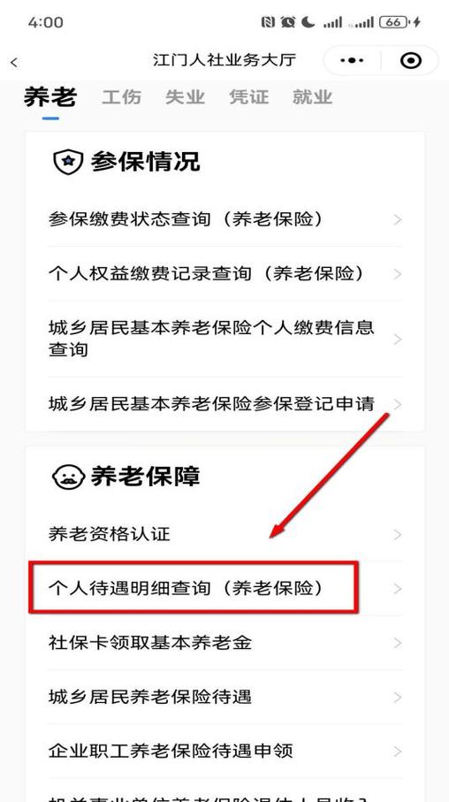 养老金在哪里查询截图