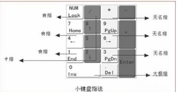 数字小键盘的使用方法