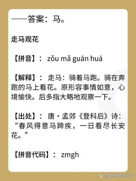 走马观碑什么意思