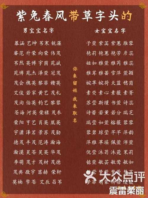 马年最旺男孩名字