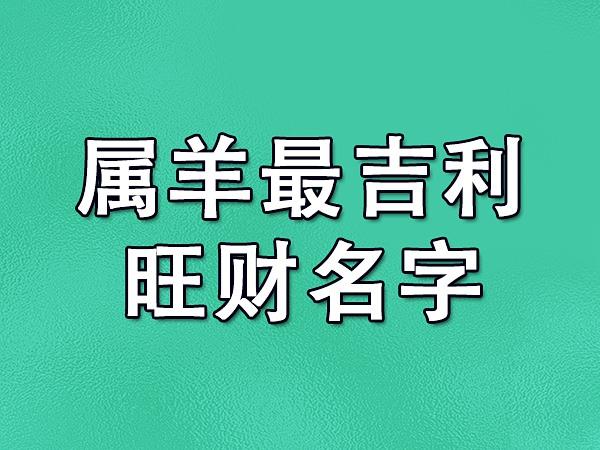79羊男最旺财微信名