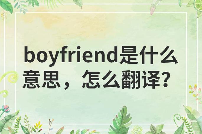 my boyfriend翻译
