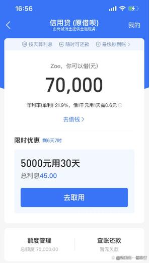 支付宝借呗突然无额度游戏截图