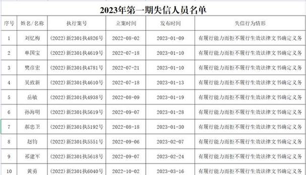 被执行人姓名