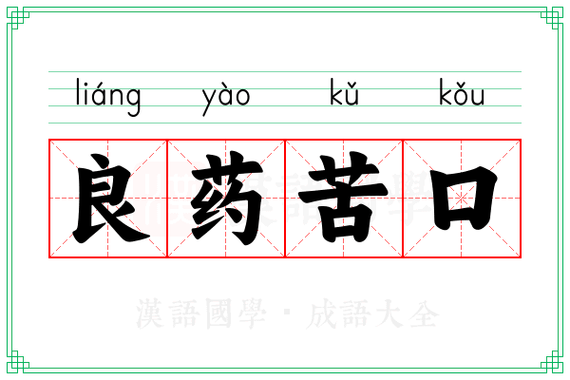 苦口什么什么成语