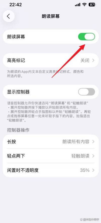 ios读屏幕朗读怎么开