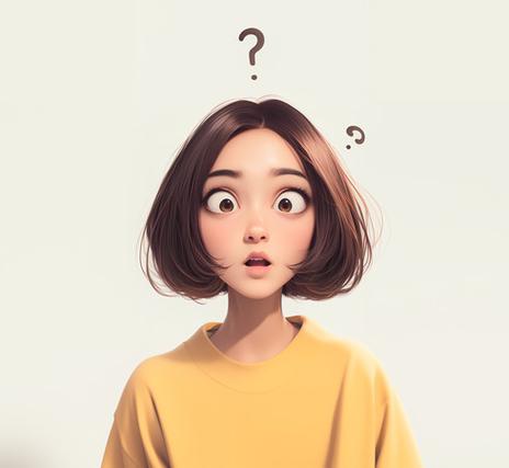 女孩子发问号