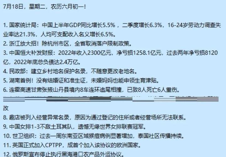 国内简讯最新