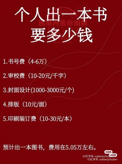 出版社出书费用一览表缩略图