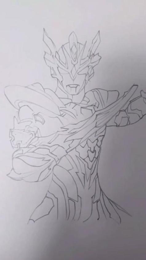 泽塔奥特曼简笔画