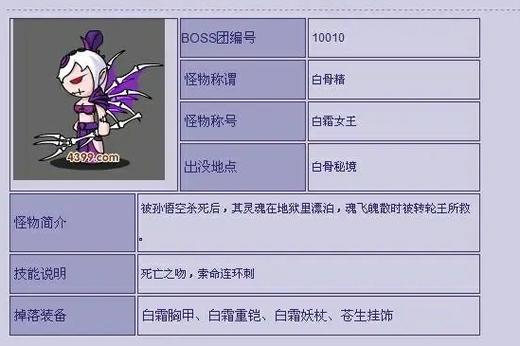 造梦西游2白骨精掉落