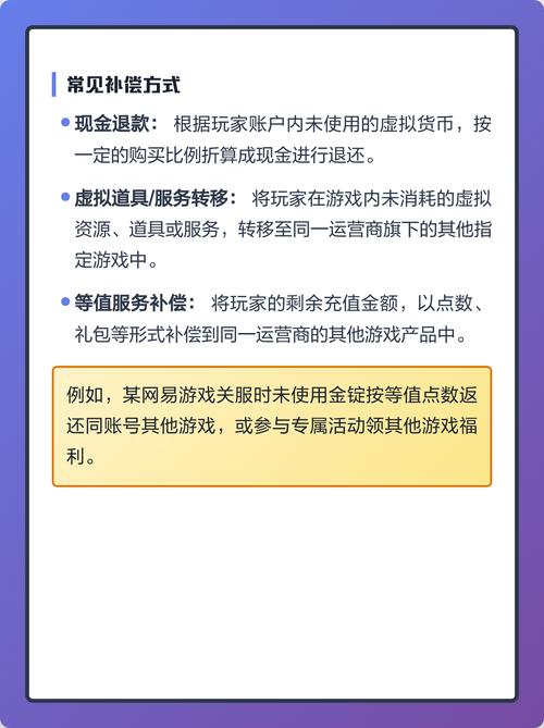 网络游戏关服了充的钱怎么办