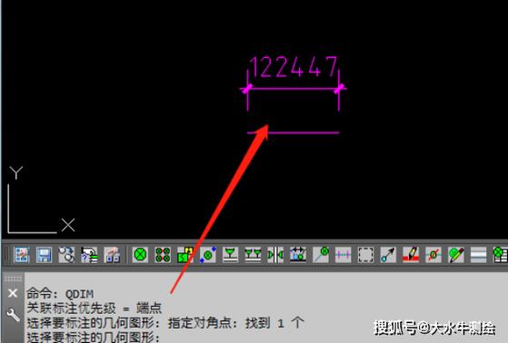 cad量长度不显示数字图标