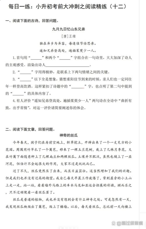 小学生阅读理解能力