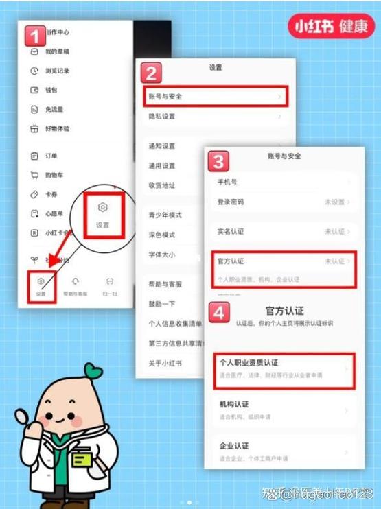 小红书个人认证资料