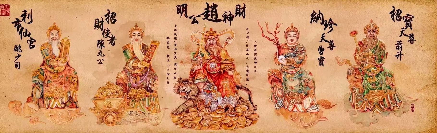 五路财神正确图片