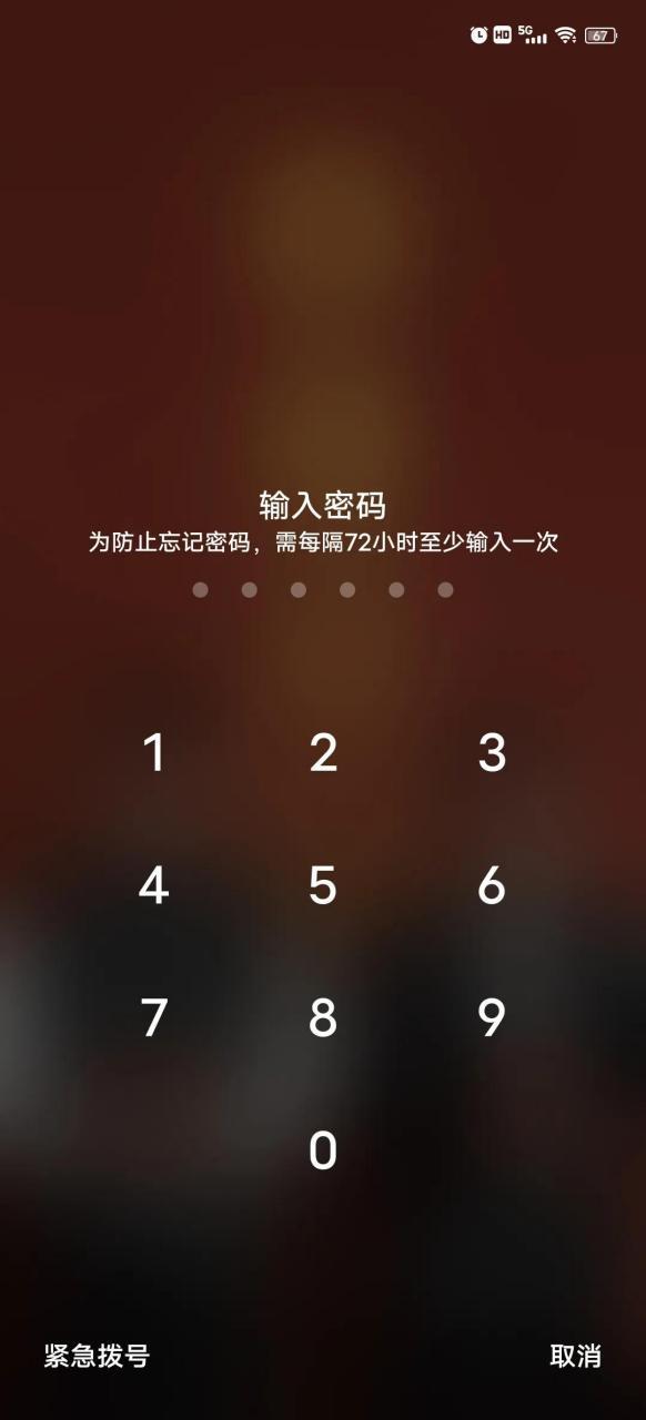 72小时验证锁屏密码怎么关闭图标